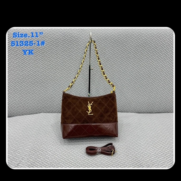 Yves Saint Laurent Brown Shoulder Bag with Gold Chain - Picture 1 of 1